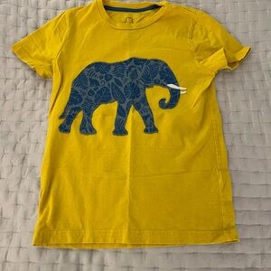 Mini Boden Elephant Appliqué Graphic T-Shirt Size 7-8
